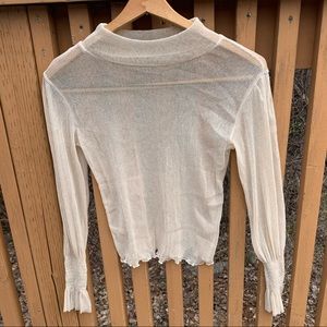 Sparkly transparent long sleeve under or over shirt